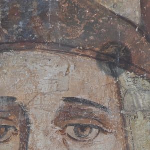 Rosto de Deus Pai. Pormenor da pintura a fresco 'Padre Eterno'. Século XVI.