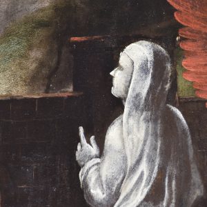 Figura de mulher. Pormenor da pintura 'Incêndio de Sodoma'. Século XVII.