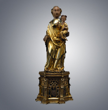 Santa Maria de Guimarães. Imagem em prata dourada e esmalte. Século XIV.