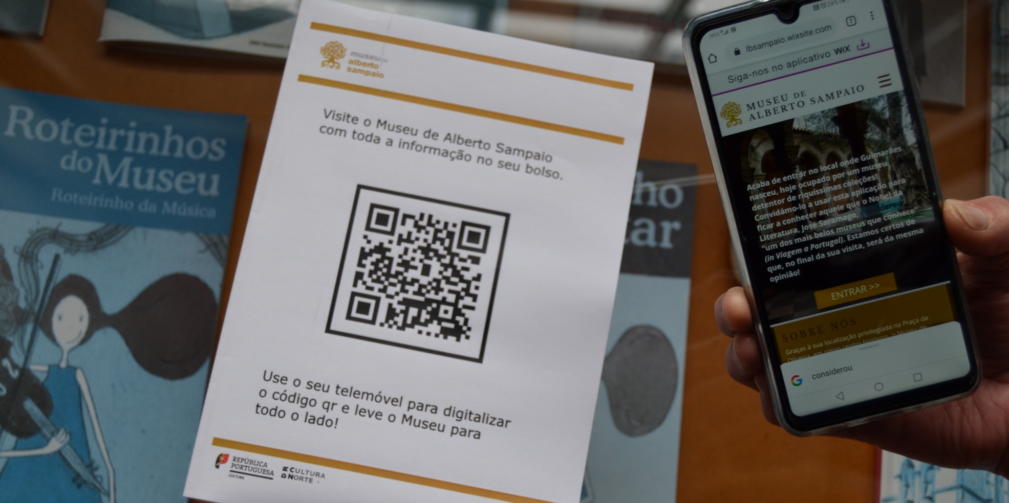 Fotografia do Código QR do Museu